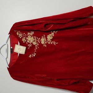 Eid Agha noor long velvet dress set 2 pc pakistani/indian Clothing Eid